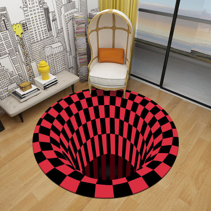 BowLift | Multicolored unique rug Synthetic 3D geometric print rug non-slip backing pet-friendly rug for bedroom