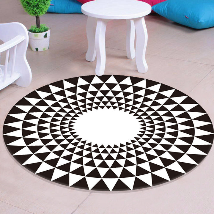 BowLift | Multicolored unique rug Synthetic 3D geometric print rug non-slip backing pet-friendly rug for bedroom