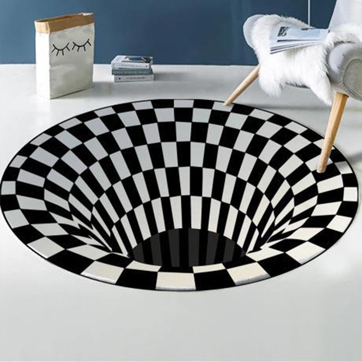 BowLift | Multicolored unique rug Synthetic 3D geometric print rug non-slip backing pet-friendly rug for bedroom