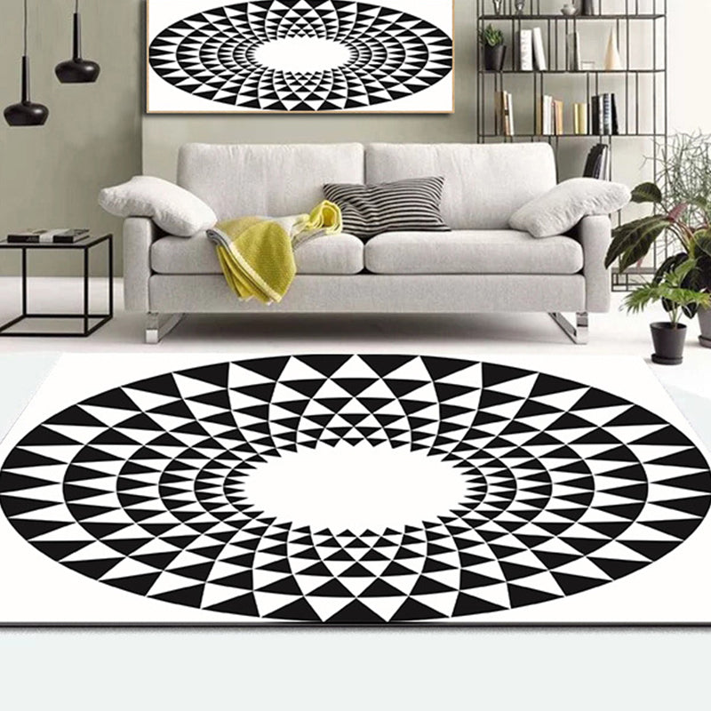 BowLift | Colorful Living Room Rug Funky 3D Geometric Rug for Indoor Use Synthetic Non-Slip Back Washable Rug