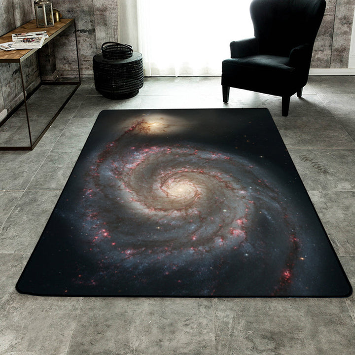 BowLift | Soothing Children's Rug Multicolor 3D Starry Sky Pattern Rug Polypropylene Non-Slip Machine Washable Rug