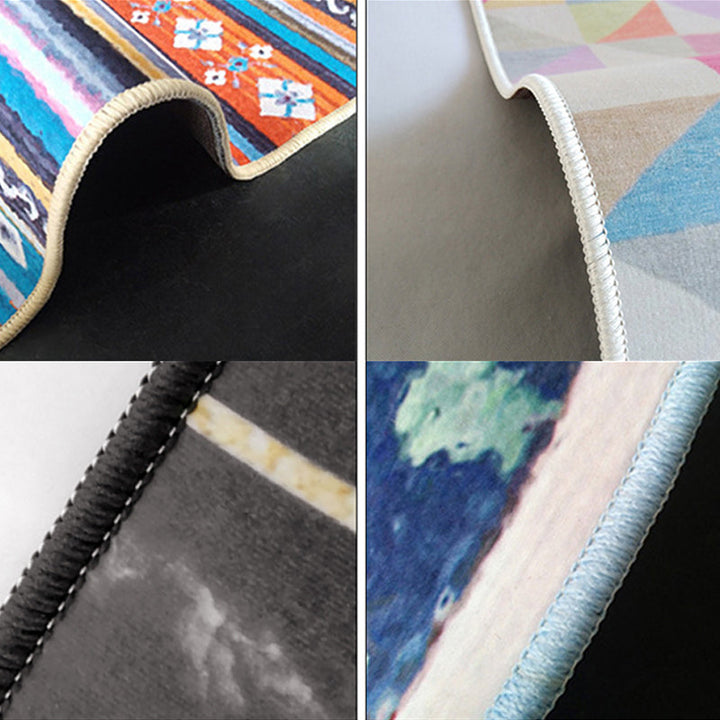 BowLift | New Butterfly Pattern Rug Multicolored Polyester Rug Non-slip Underlay Machine Washable Indoor Rug for Living Room