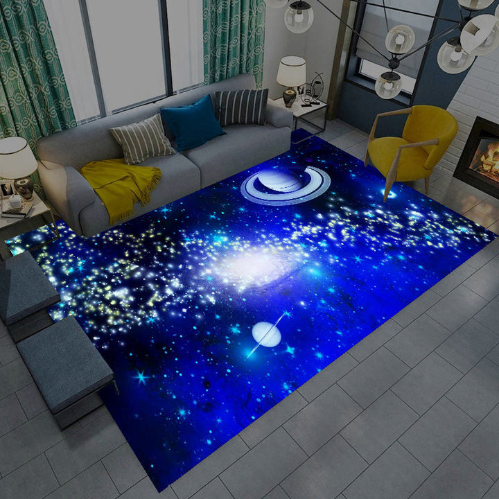 BowLift | Multicolored novelty rug synthetic starry sky area rug non-slip backing pet-friendly rug for the living room