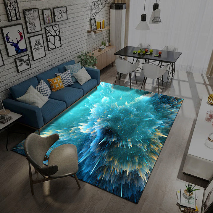 BowLift | Multicolored novelty rug synthetic starry sky area rug non-slip backing pet-friendly rug for the living room