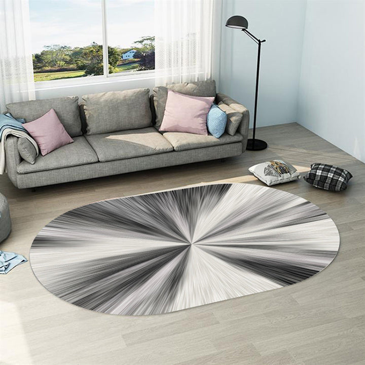BowLift | Casual abstract print rug Multicolor Polyester rug Non-slip underside Stain-resistant rug for living room
