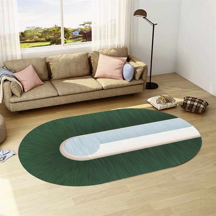 BowLift | Casual abstract print rug Multicolor Polyester rug Non-slip underside Stain-resistant rug for living room
