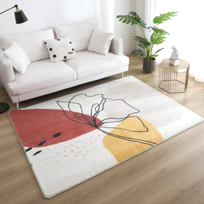 BowLift | Relaxing Color Block Rug Multicolor Acrylic Area Rug Non-Slip Back Stain Resistant Indoor Rug for Bedroom