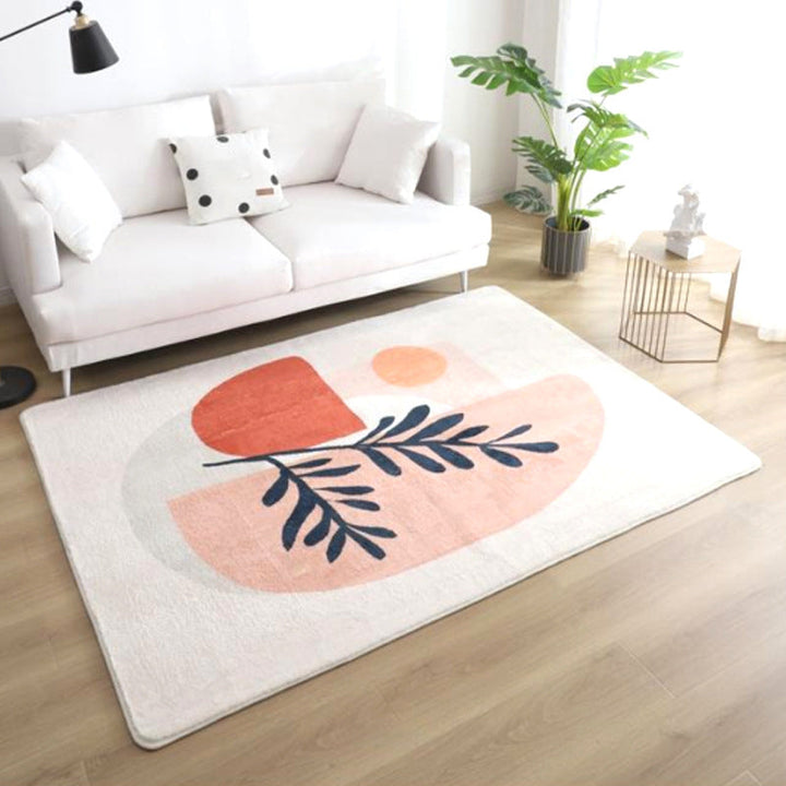 BowLift | Relaxing Color Block Rug Multicolor Acrylic Area Rug Non-Slip Back Stain Resistant Indoor Rug for Bedroom