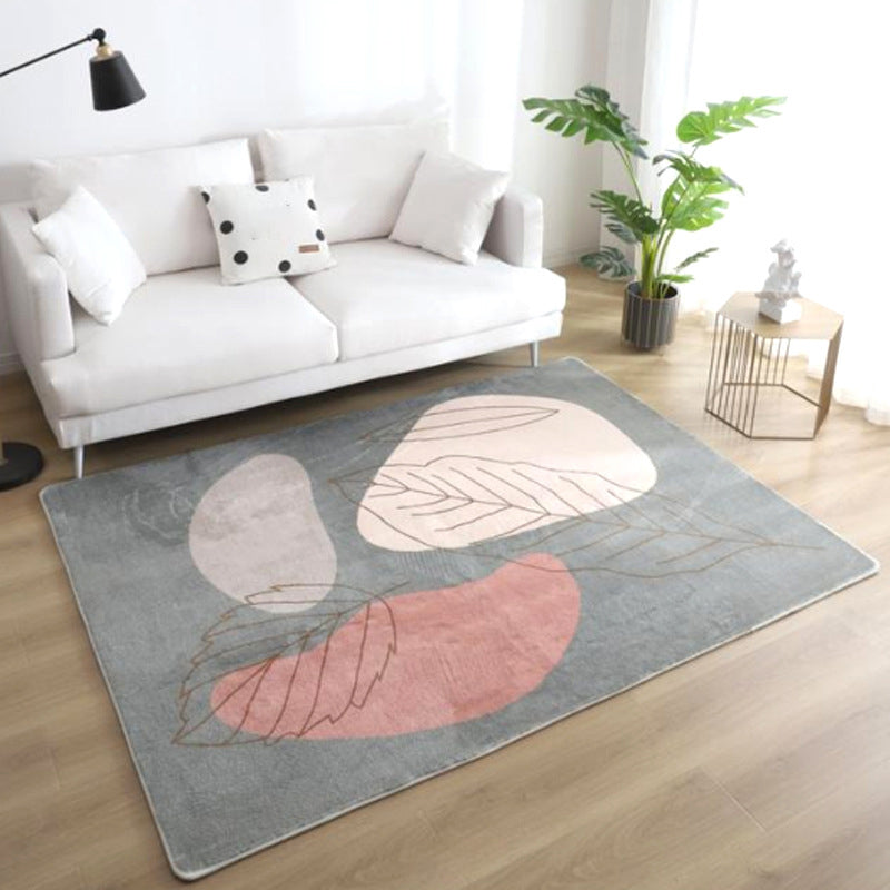 BowLift | Relaxing Color Block Rug Multicolor Acrylic Area Rug Non-Slip Back Stain Resistant Indoor Rug for Bedroom