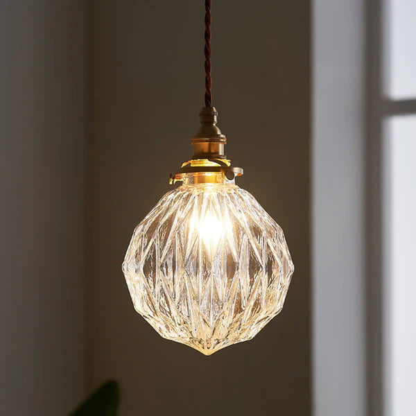 GlobeLight - Industrial Pendant Light with Clear Glass Housing Bowlift