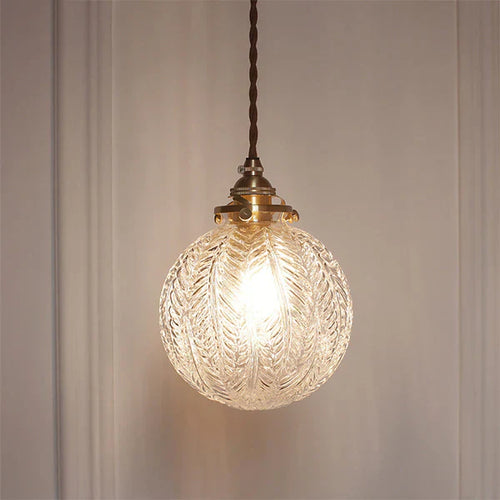 GlobeLight - Industrial Pendant Light with Clear Glass Housing Bowlift
