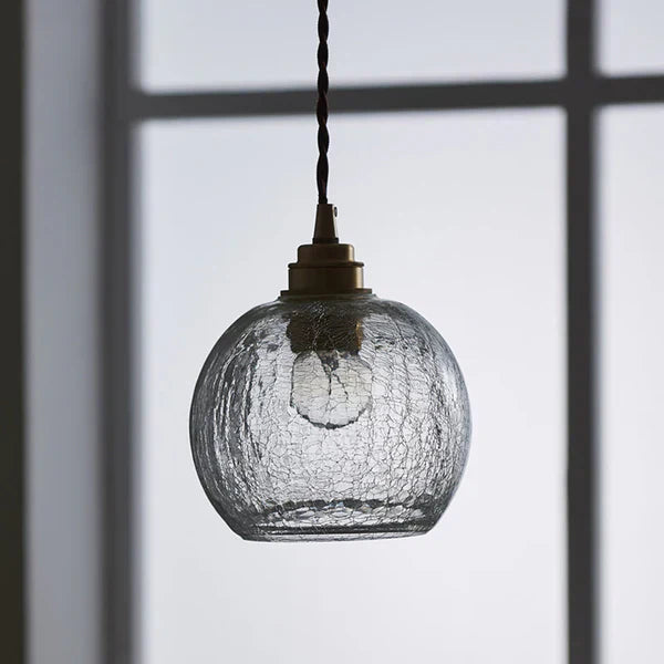 GlobeLight - Industrial Pendant Light with Clear Glass Housing Bowlift
