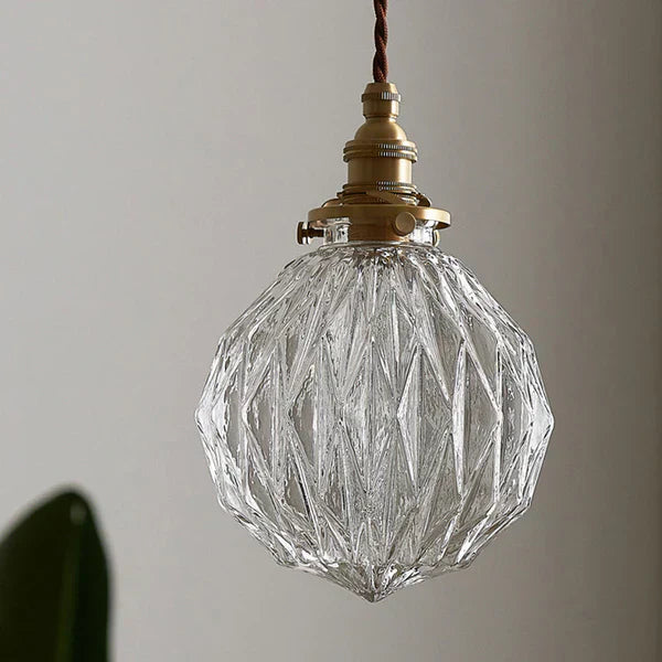 GlobeLight - Industrial Pendant Light with Clear Glass Housing Bowlift