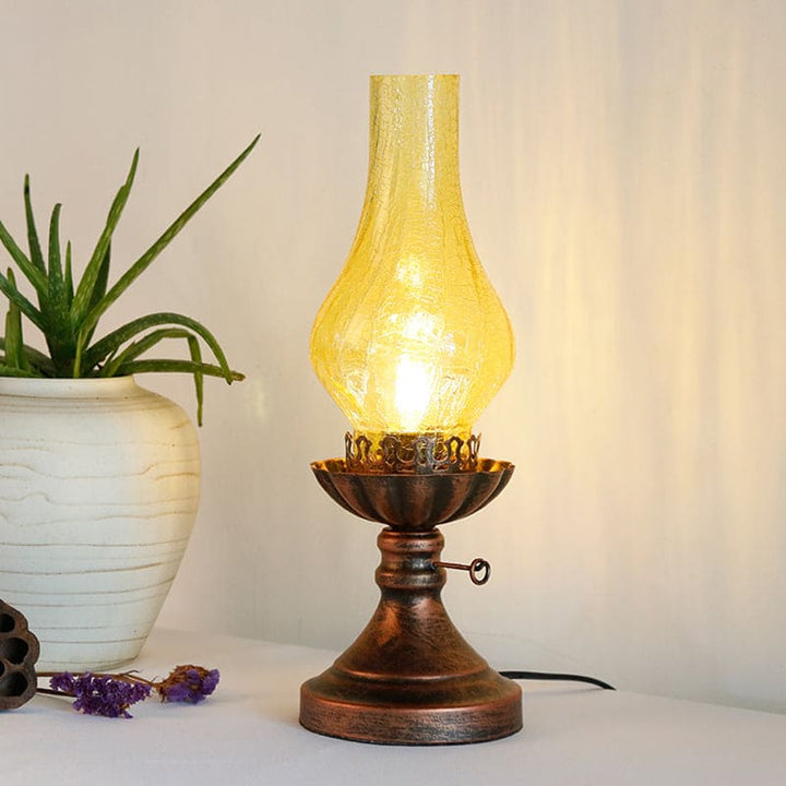 GlowThijs – Retro Atmosphere Lamp made of Craykle Glass Bowlift