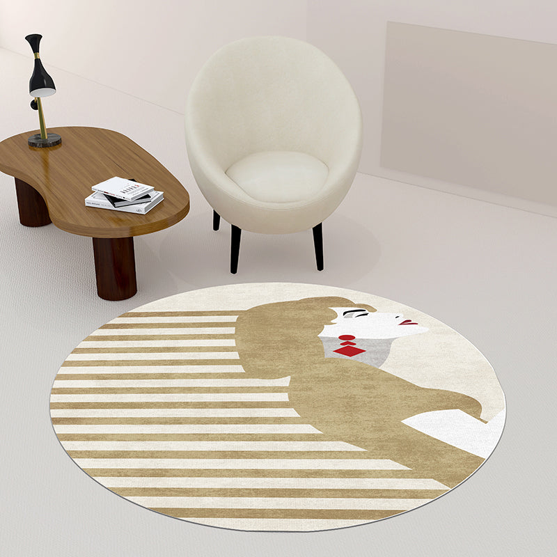 BowLift | Multicolored artistic print carpet polypropylene Southwest carpet non-slip backing easy-care carpet for the room