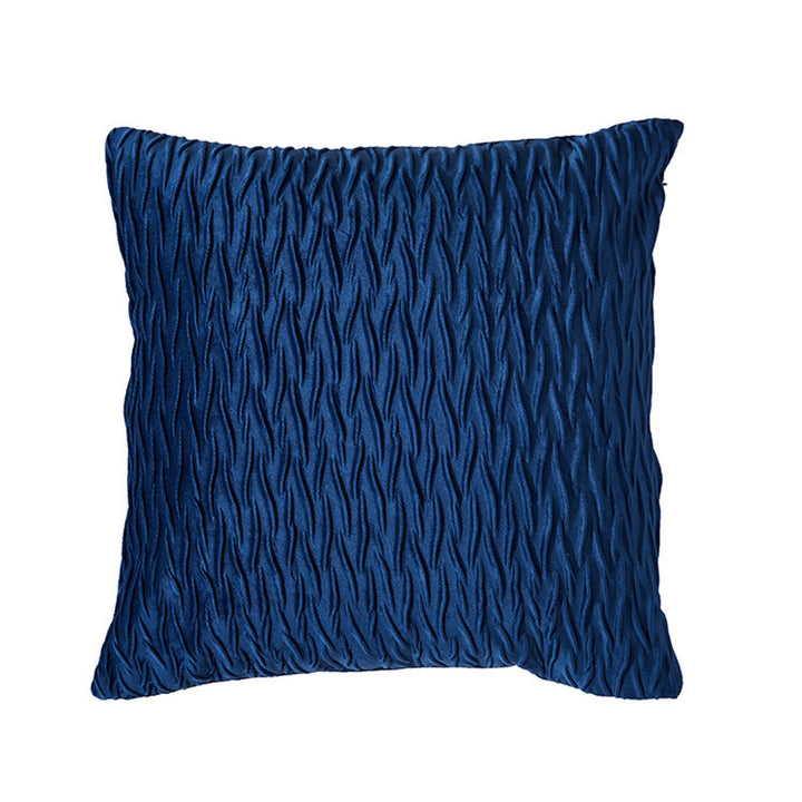Velvet Ruched Square Throw Pillow Cushion Bowlift