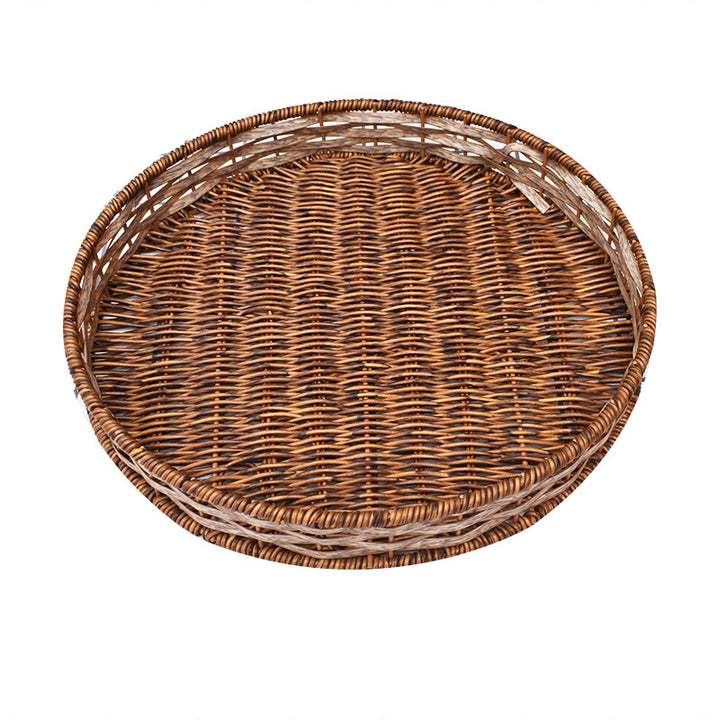Handwoven Round Storage Tray Bowlift