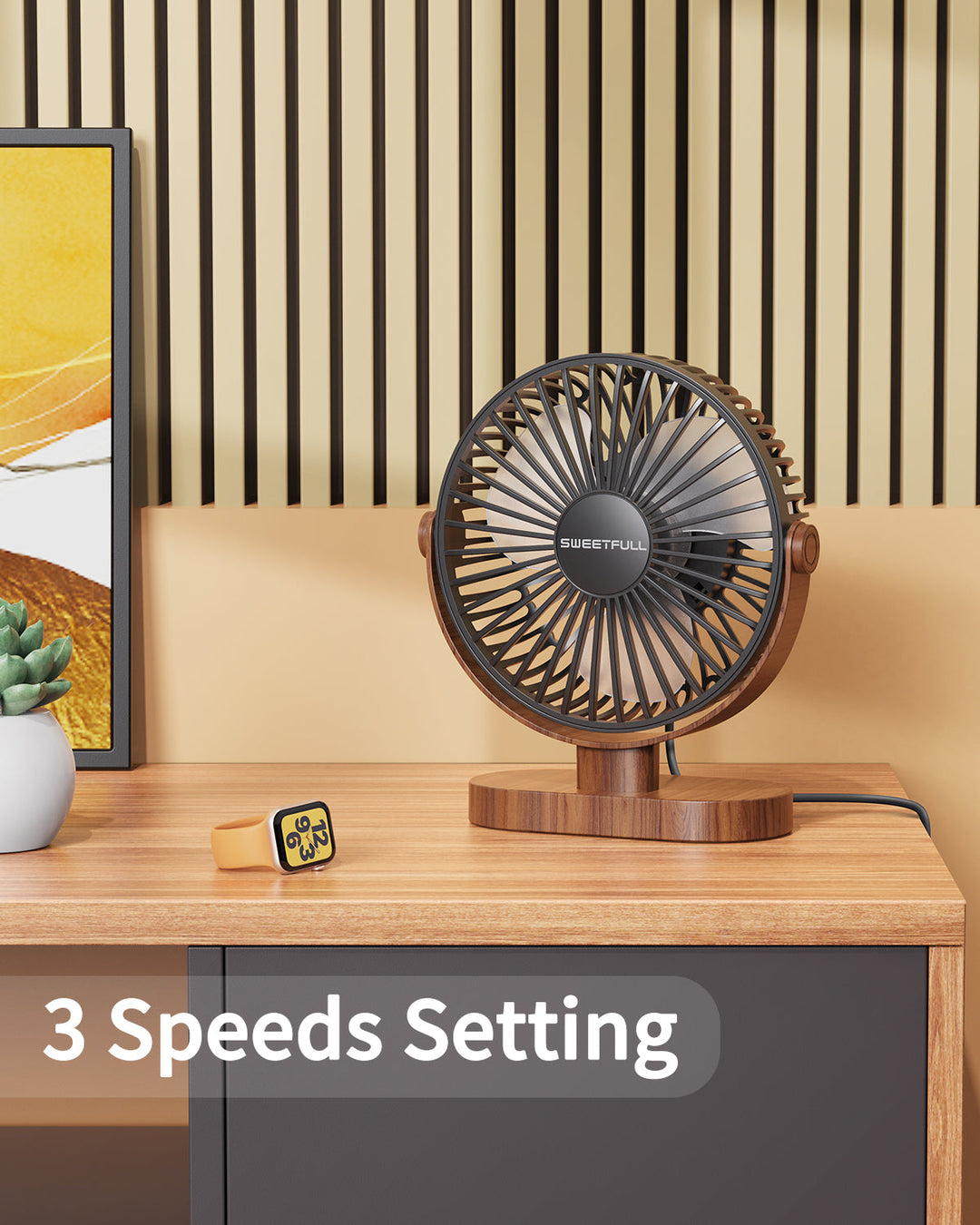 6.5 Inch USB Small Desk Fan for Home Office Car Outdoor Travel | Bowlift