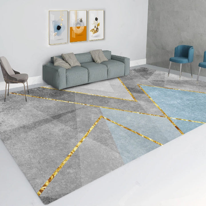 BowLift | Multi-Color Living Room Carpet Casual Geometric Print Indoor Carpet Polypropylene Pet-Friendly Washable Carpet