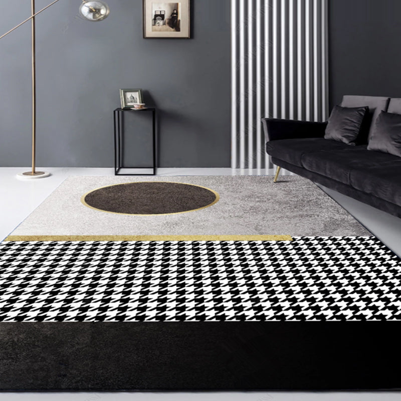 BowLift | Multi-Color Living Room Carpet Casual Geometric Print Indoor Carpet Polypropylene Pet-Friendly Washable Carpet