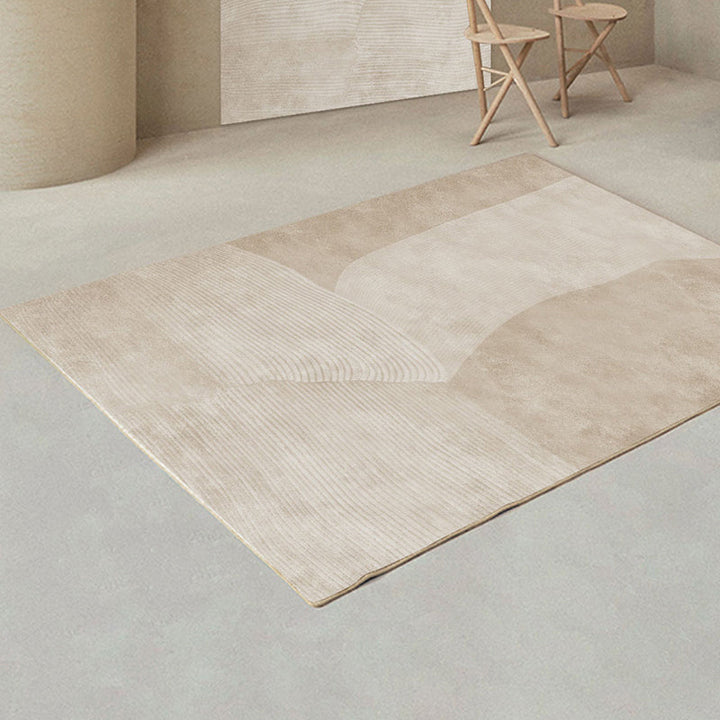 BowLift | Creative Decor Rug Apricot Abstract Printed Area Rug Polypropylene Non-Slip Back Pet-Friendly Rug