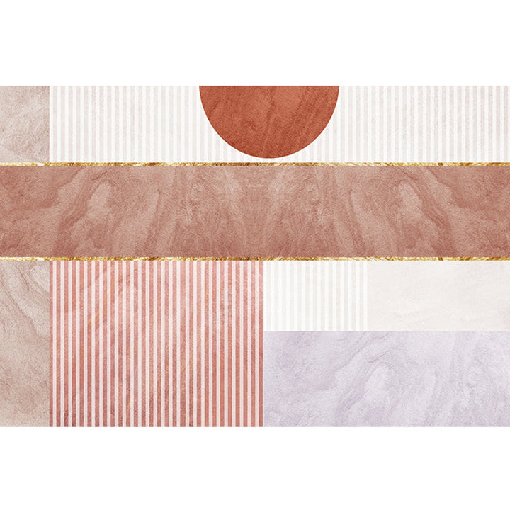 BowLift | Modern Living Room Rug Morandi Color Color Block Area Rug Synthetic Non-Slip Washable Rug