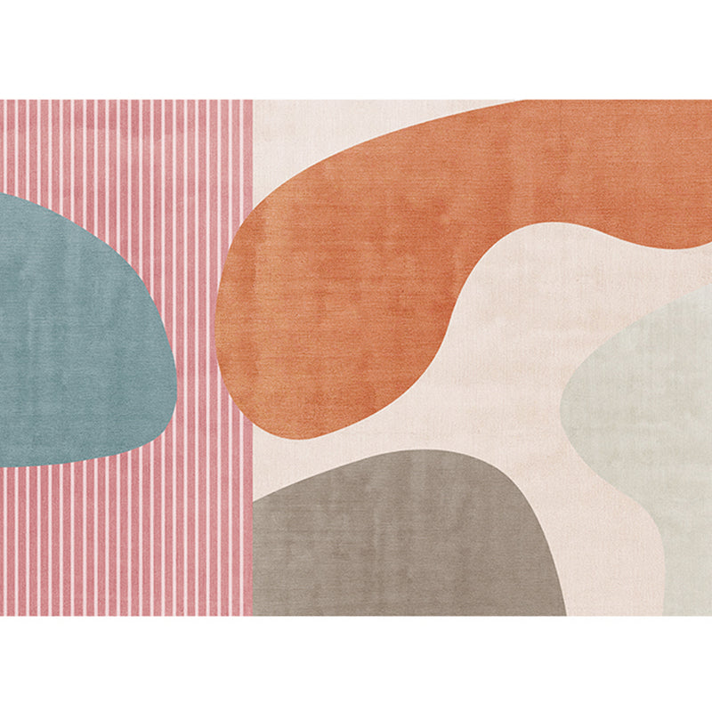 BowLift | Modern Living Room Rug Morandi Color Color Block Area Rug Synthetic Non-Slip Washable Rug
