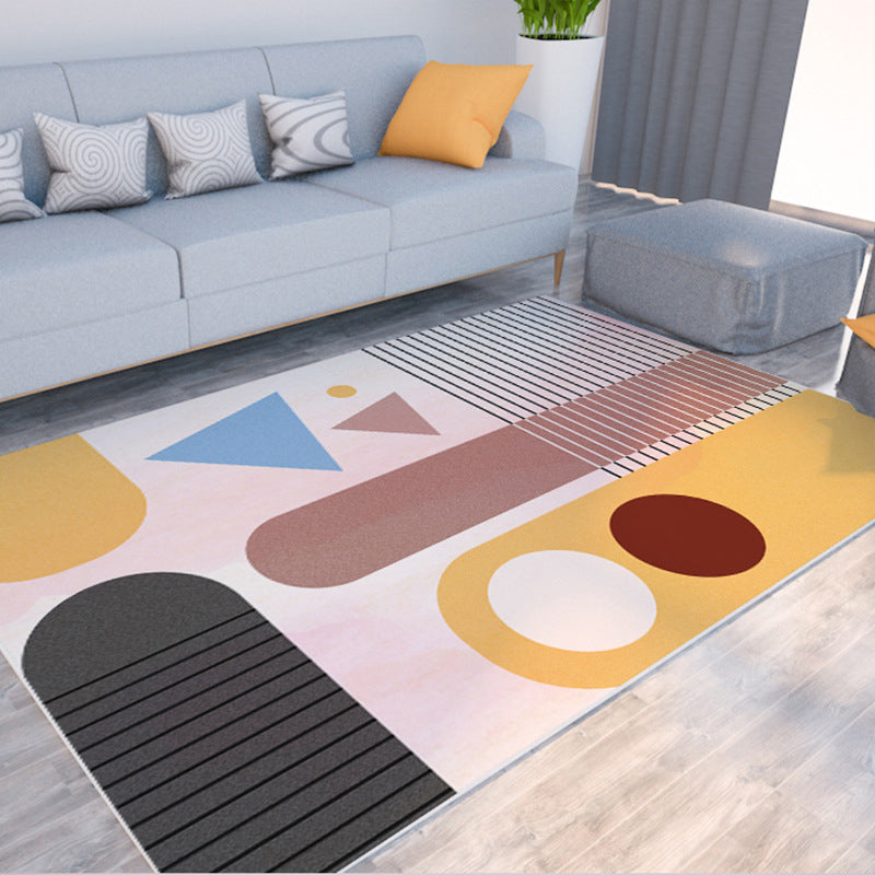 BowLift | Morandi color color block carpet polypropylene southwest carpet stain resistant non-slip bottom rug for room