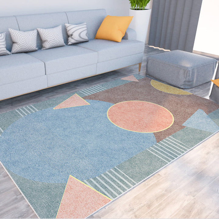 BowLift | Morandi color color block carpet polypropylene southwest carpet stain resistant non-slip bottom rug for room
