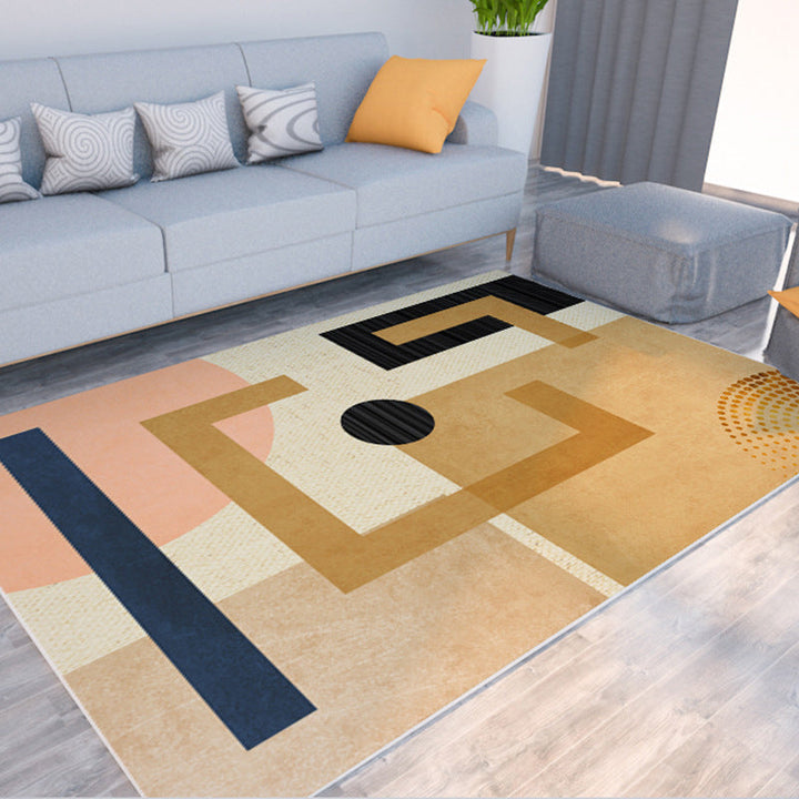 BowLift | Morandi color color block carpet polypropylene southwest carpet stain resistant non-slip bottom rug for room