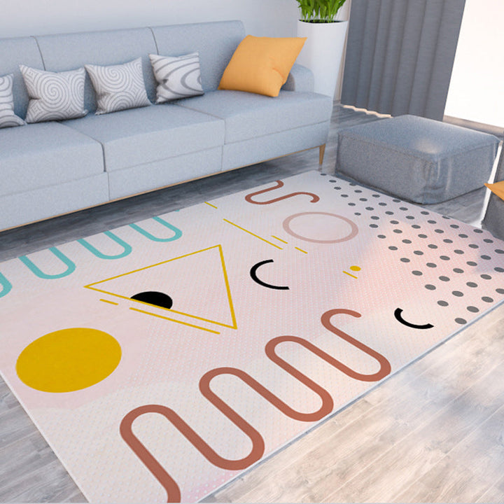 BowLift | Morandi color color block carpet polypropylene southwest carpet stain resistant non-slip bottom rug for room