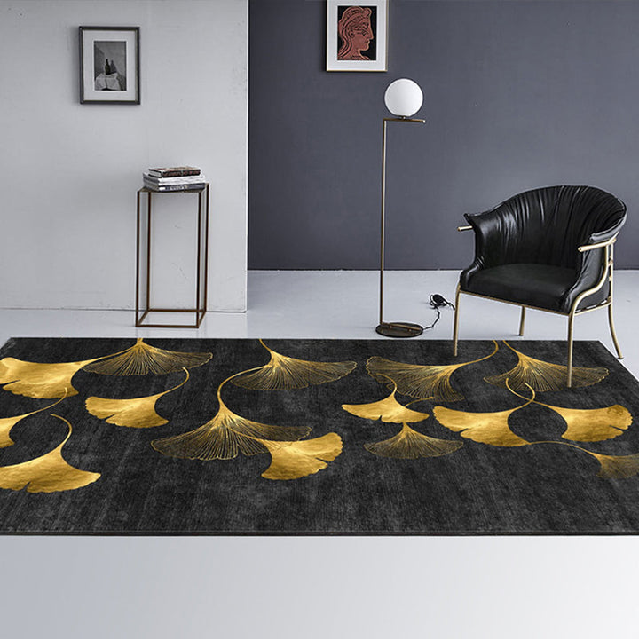 BowLift | Simple Color Block Rug Multicolored Polyester Area Rug Non-Slip Backing Machine Washable Rug for the Bedroom