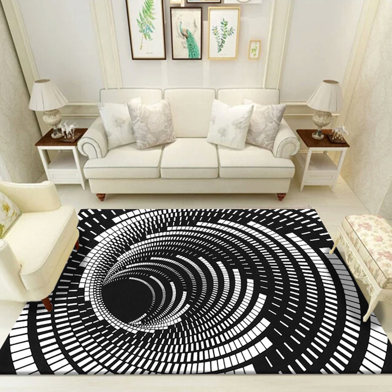 BowLift | Multicolored unique rug polyester 3D checkerboard area rug easy care pet-friendly indoor rug for living room