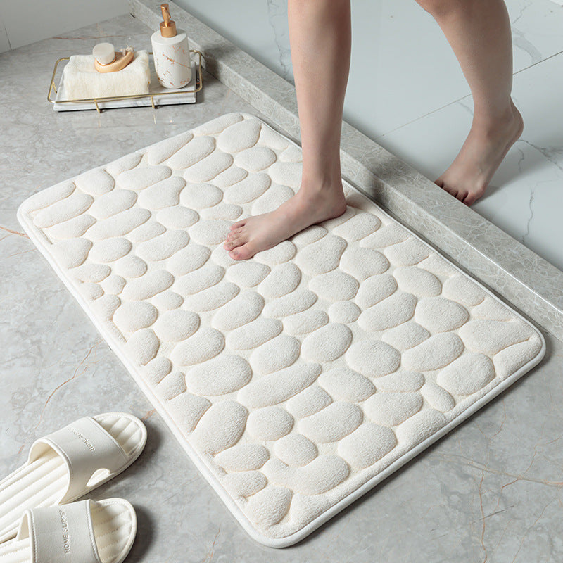 Textured Stone Pattern Bath Mat