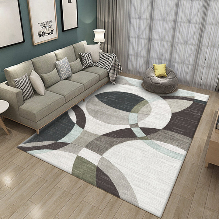 Simple multicolor abstract rug synthetic modern area rug non-slip pad pet-friendly rug for the living room | Bowlift