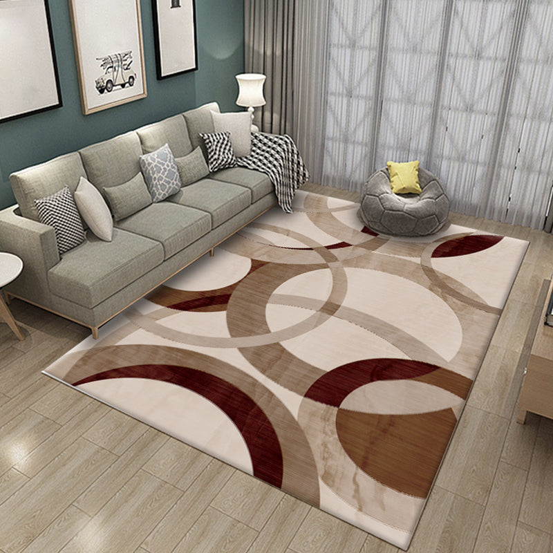 Simple multicolor abstract rug synthetic modern area rug non-slip pad pet-friendly rug for the living room | Bowlift