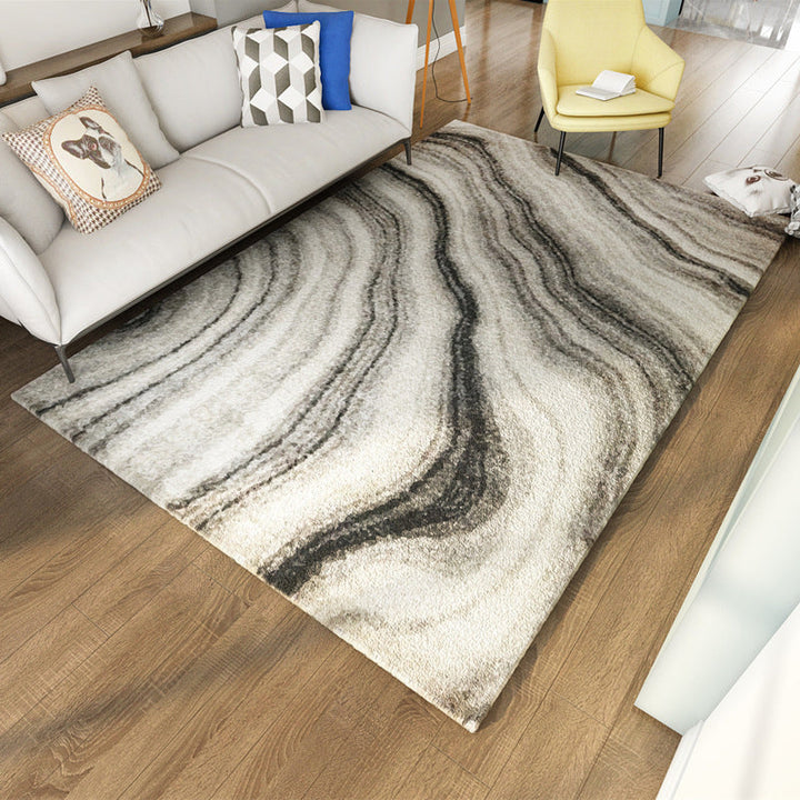 Nordic Living Room Rug Multicolored Abstract Print Area Rug Polyester Easy Care Machine Washable Indoor Rug | Bowlift