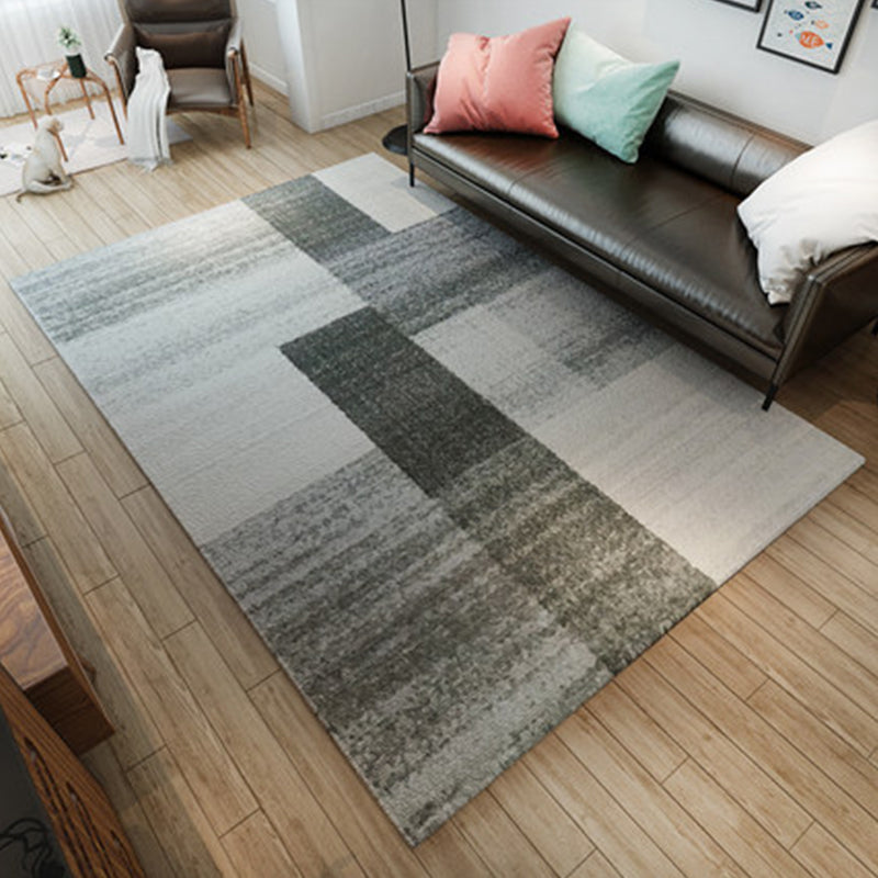 Nordic Living Room Rug Multicolored Abstract Print Area Rug Polyester Easy Care Machine Washable Indoor Rug | Bowlift