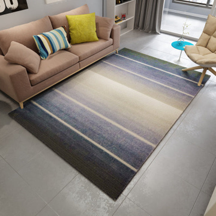 Nordic Living Room Rug Multicolored Abstract Print Area Rug Polyester Easy Care Machine Washable Indoor Rug | Bowlift