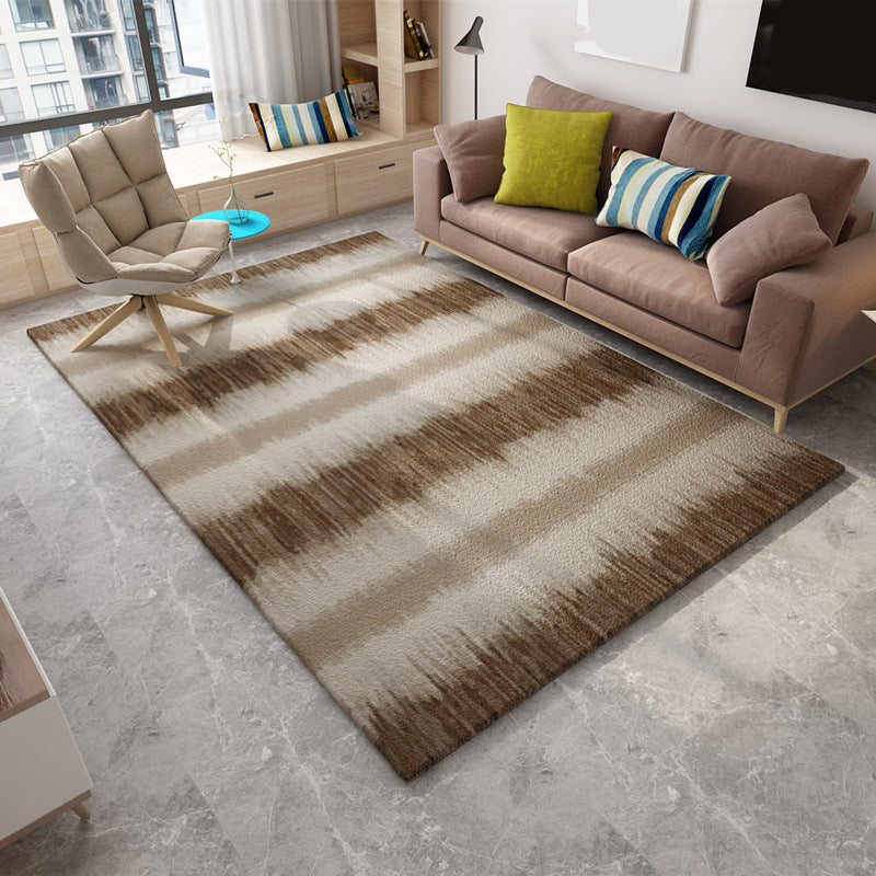 Nordic Living Room Rug Multicolored Abstract Print Area Rug Polyester Easy Care Machine Washable Indoor Rug | Bowlift