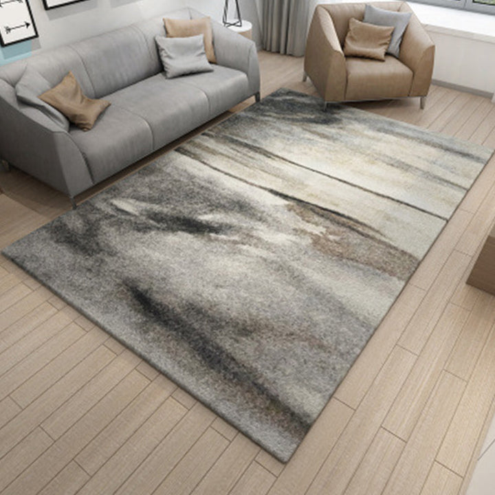 Nordic Living Room Rug Multicolored Abstract Print Area Rug Polyester Easy Care Machine Washable Indoor Rug | Bowlift