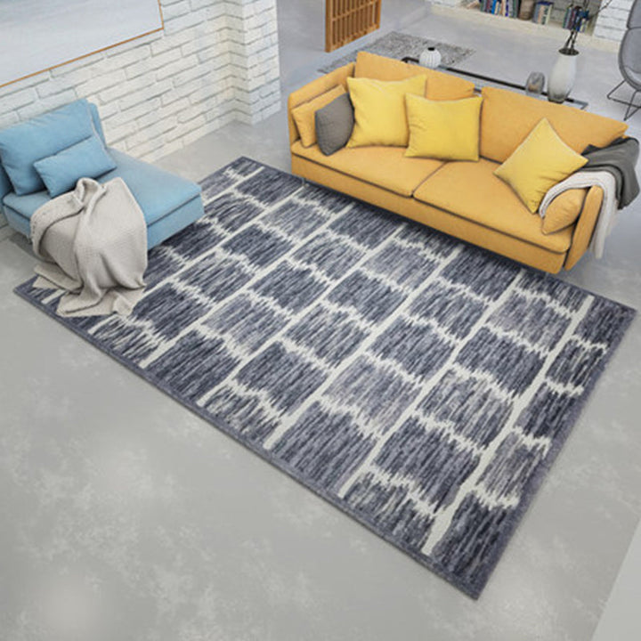 Nordic Living Room Rug Multicolored Abstract Print Area Rug Polyester Easy Care Machine Washable Indoor Rug | Bowlift