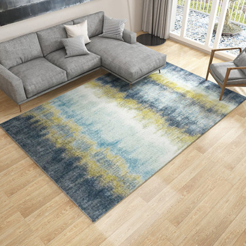 Nordic Living Room Rug Multicolored Abstract Print Area Rug Polyester Easy Care Machine Washable Indoor Rug | Bowlift
