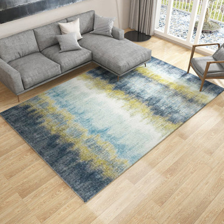 Nordic Living Room Rug Multicolored Abstract Print Area Rug Polyester Easy Care Machine Washable Indoor Rug | Bowlift