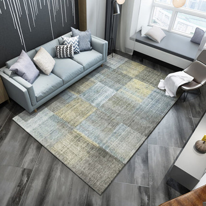 Nordic Living Room Rug Multicolored Abstract Print Area Rug Polyester Easy Care Machine Washable Indoor Rug | Bowlift