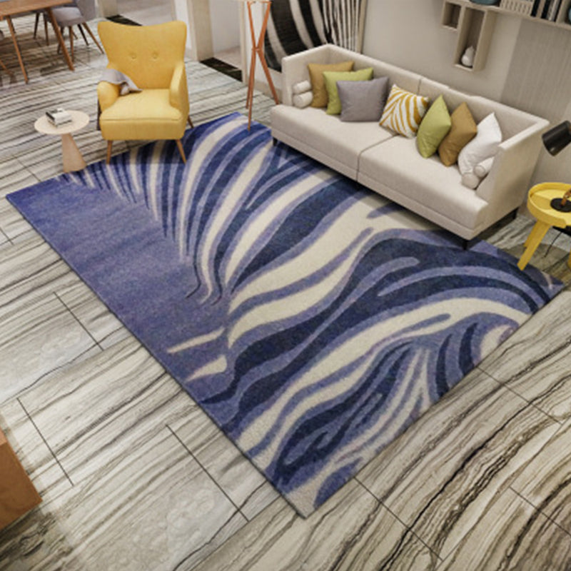 Nordic Living Room Rug Multicolored Abstract Print Area Rug Polyester Easy Care Machine Washable Indoor Rug | Bowlift