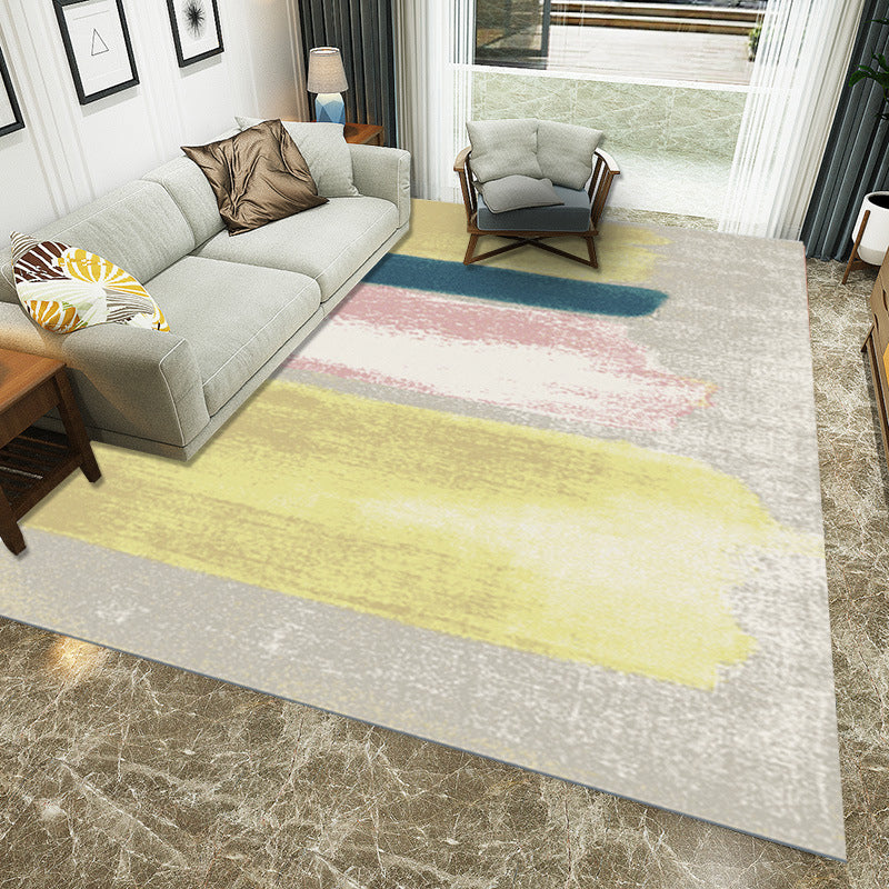 Multicolored Western rug Polypropylene Abstract print rug Easy care Pet-friendly rug for the bedroom | Bowlift