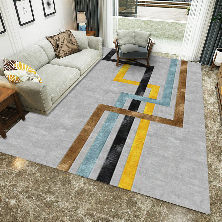 Multicolored Western rug Polypropylene Abstract print rug Easy care Pet-friendly rug for the bedroom | Bowlift