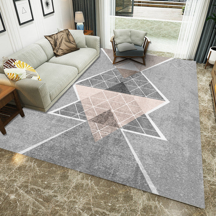 Multicolored Western rug Polypropylene Abstract print rug Easy care Pet-friendly rug for the bedroom | Bowlift
