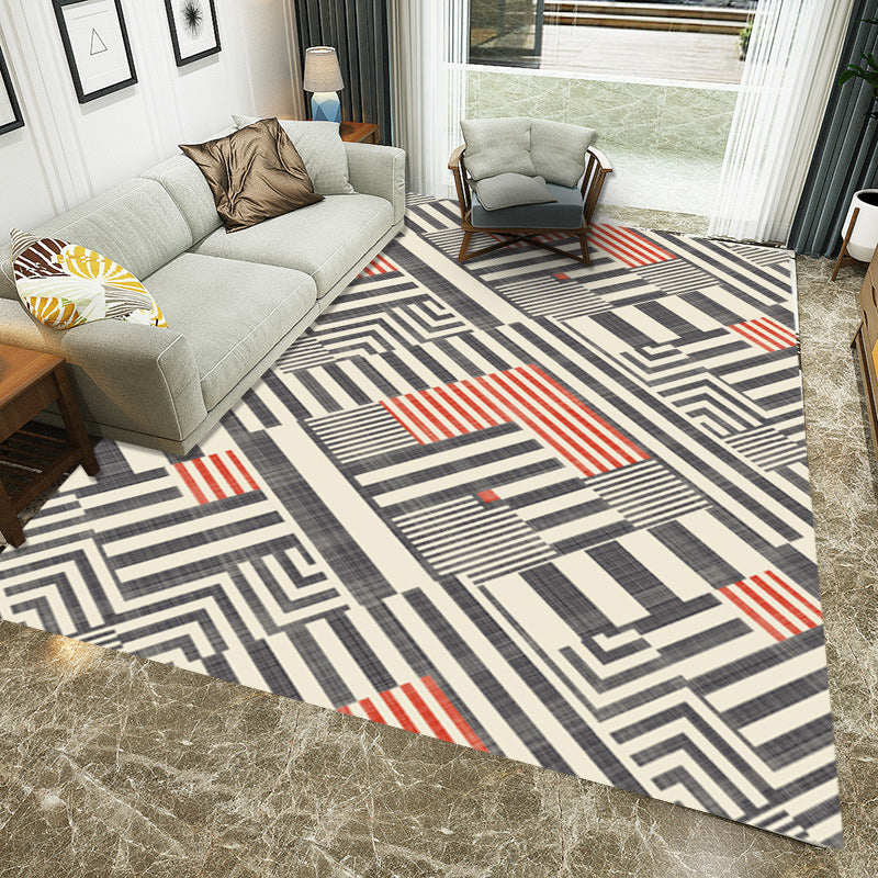 Multicolored Western rug Polypropylene Abstract print rug Easy care Pet-friendly rug for the bedroom | Bowlift